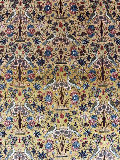 27097170f - Kashan#´Dabir-Sanayeh#´, Persia, signed, early20th century, corkwool on cotton, approx. ...
