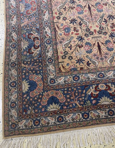 27097170h - Kashan#´Dabir-Sanayeh#´, Persia, signed, early20th century, corkwool on cotton, approx. ...