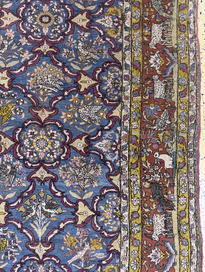 27097183e - Tehran antique, Persia, early 20th century, wool on cotton, approx. 288 x 200 cm, ...