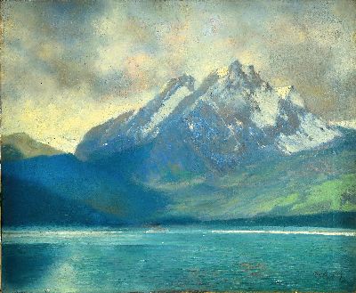 27097195k - Leopold Seitz, Maler um 1880-1900, Der Herzogstrand am Kochelsee, Öl/Lwd, rechts unten ...