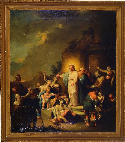 27097198k - Johann Georg Trautmann, 1713 Zweibrücken-1769 Frankfurt a.M., ´Christus predigend´, ...