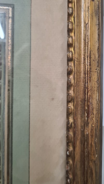 27097199e - Monogrammist R.R., datiert 1772, 2 kleine Gouachen mit Chinoiserien, Pagoden und ...