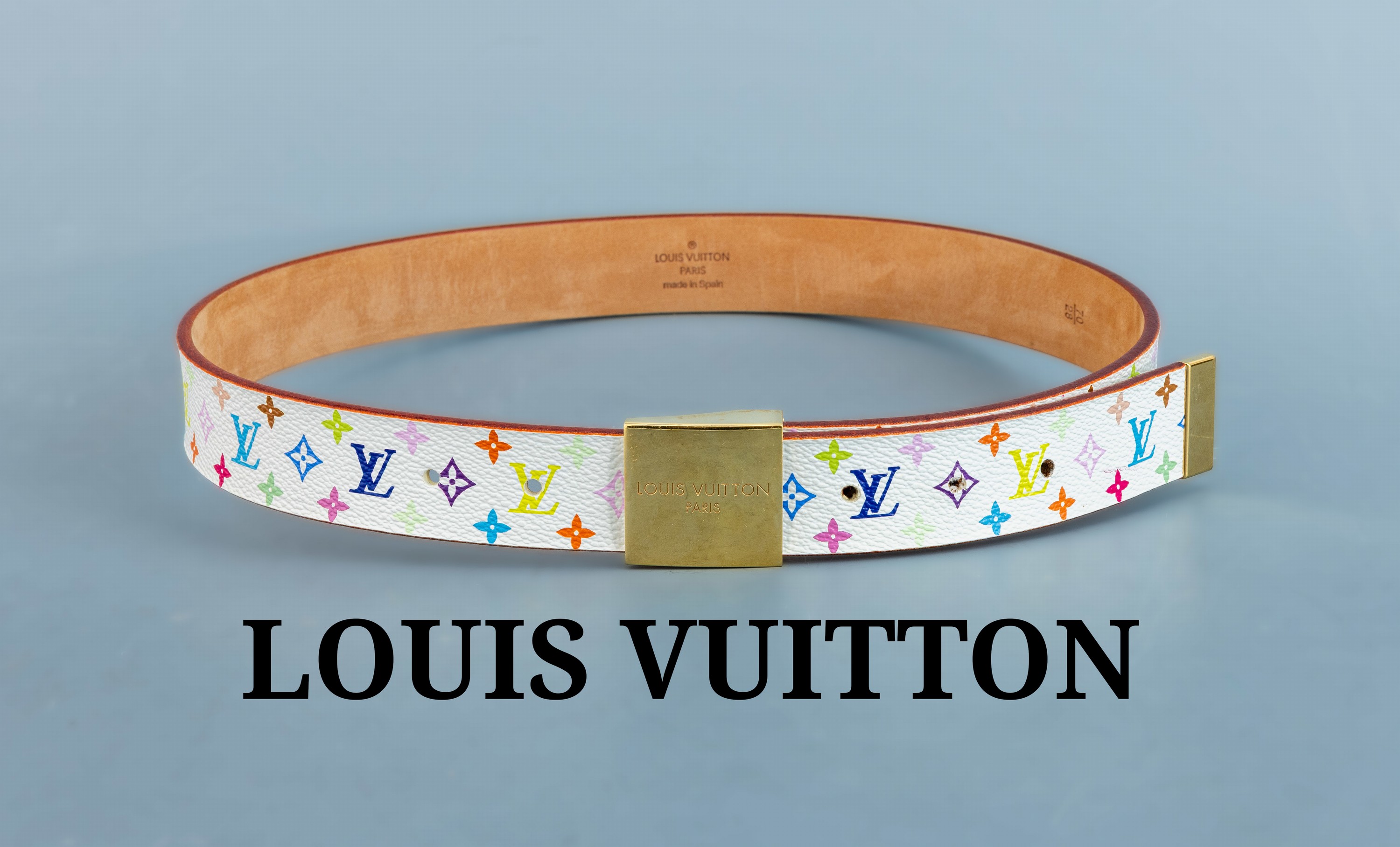 Image 27097217 - LOUIS VUITTON Gürtel, Monogram MuliticoloreCanvas, Design Takashi Murakami, ...