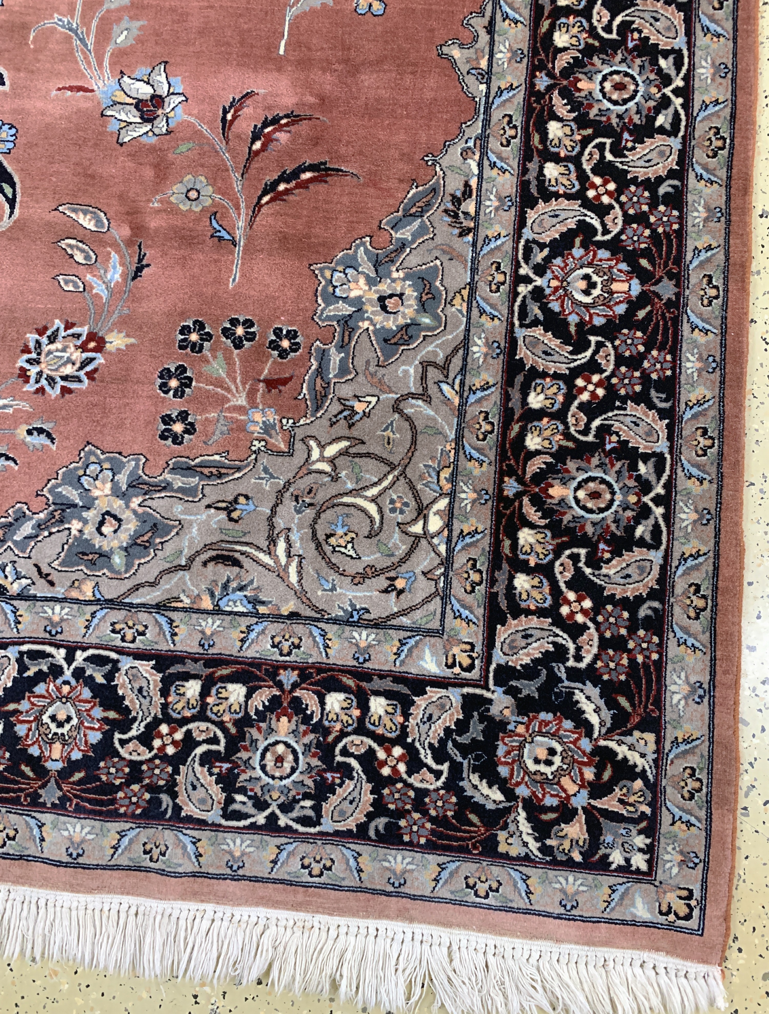 Detail a: Lahor Kork fein, Pakistan, Ende 20.Jhd, Korkwolle, ca. 285 x 185 cm, EHZ: 2