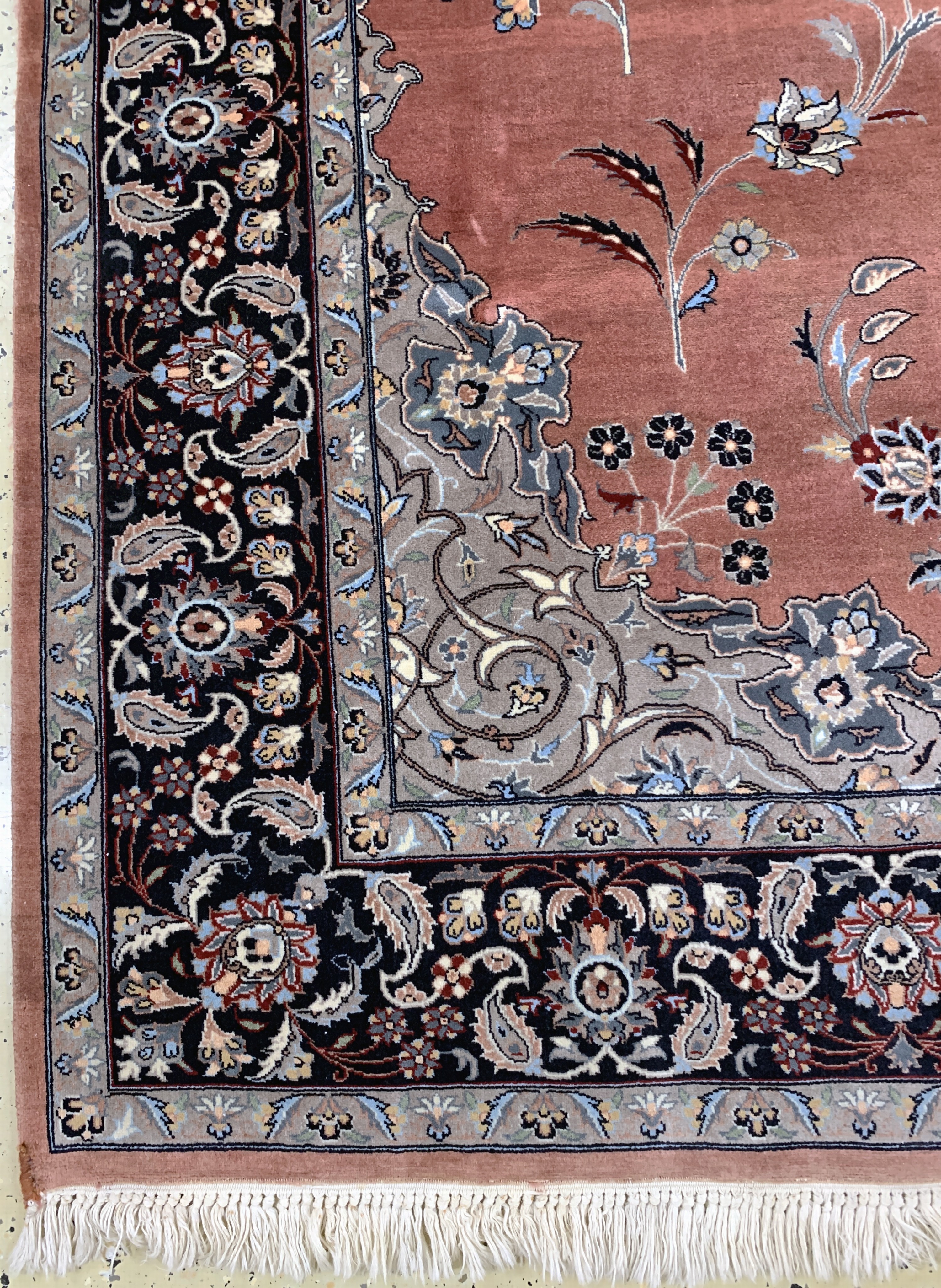 Detail b: Lahor Kork fein, Pakistan, Ende 20.Jhd, Korkwolle, ca. 285 x 185 cm, EHZ: 2