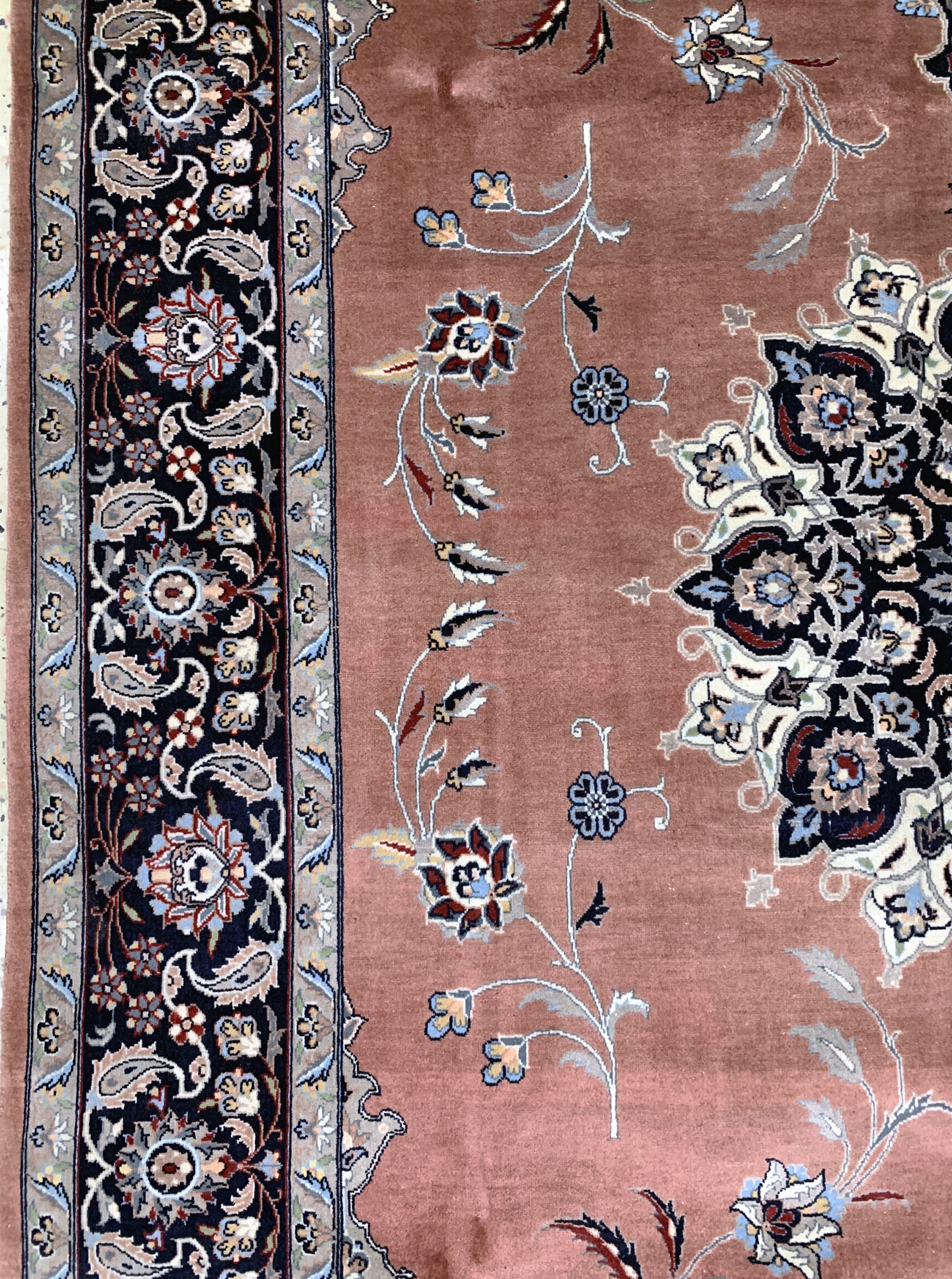 Detail c: Lahor Kork fein, Pakistan, Ende 20.Jhd, Korkwolle, ca. 285 x 185 cm, EHZ: 2