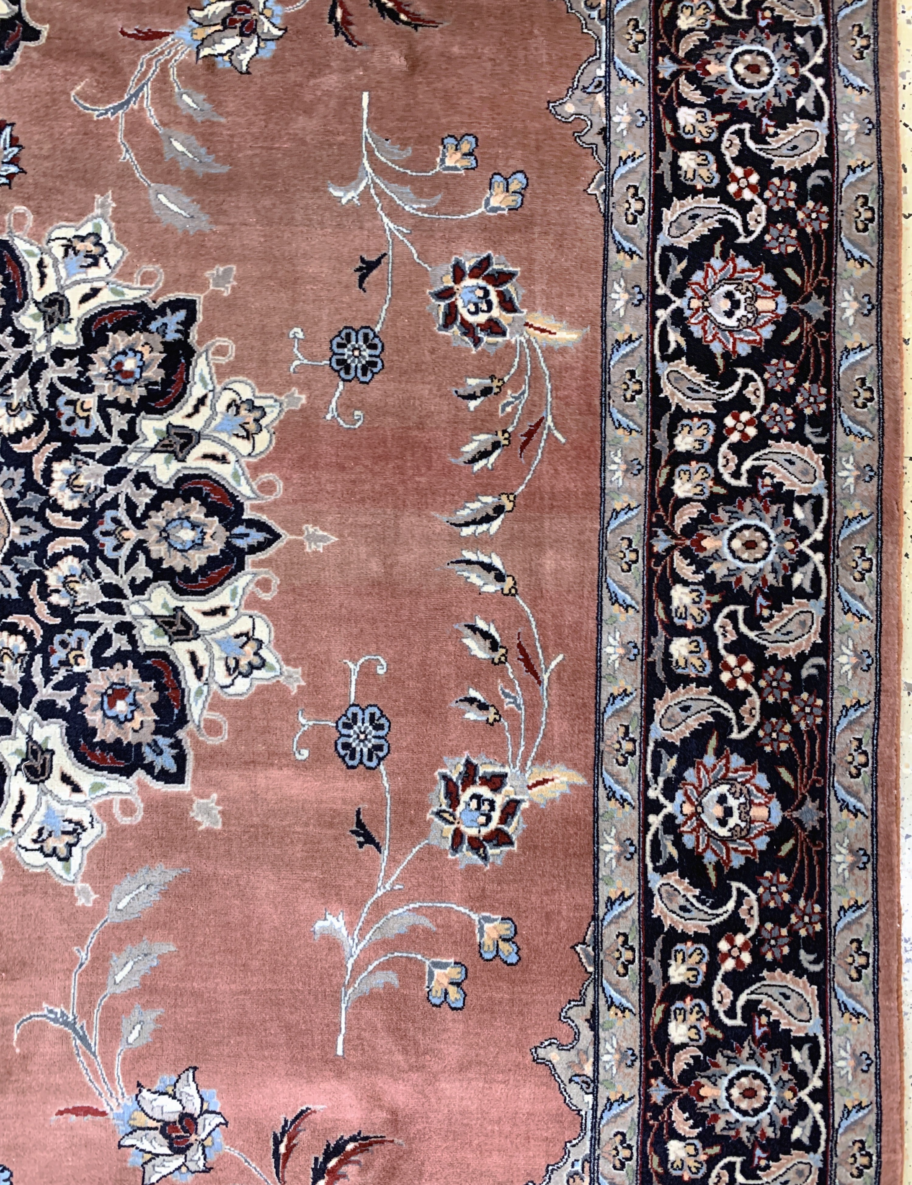 Detail d: Lahor Kork fein, Pakistan, Ende 20.Jhd, Korkwolle, ca. 285 x 185 cm, EHZ: 2