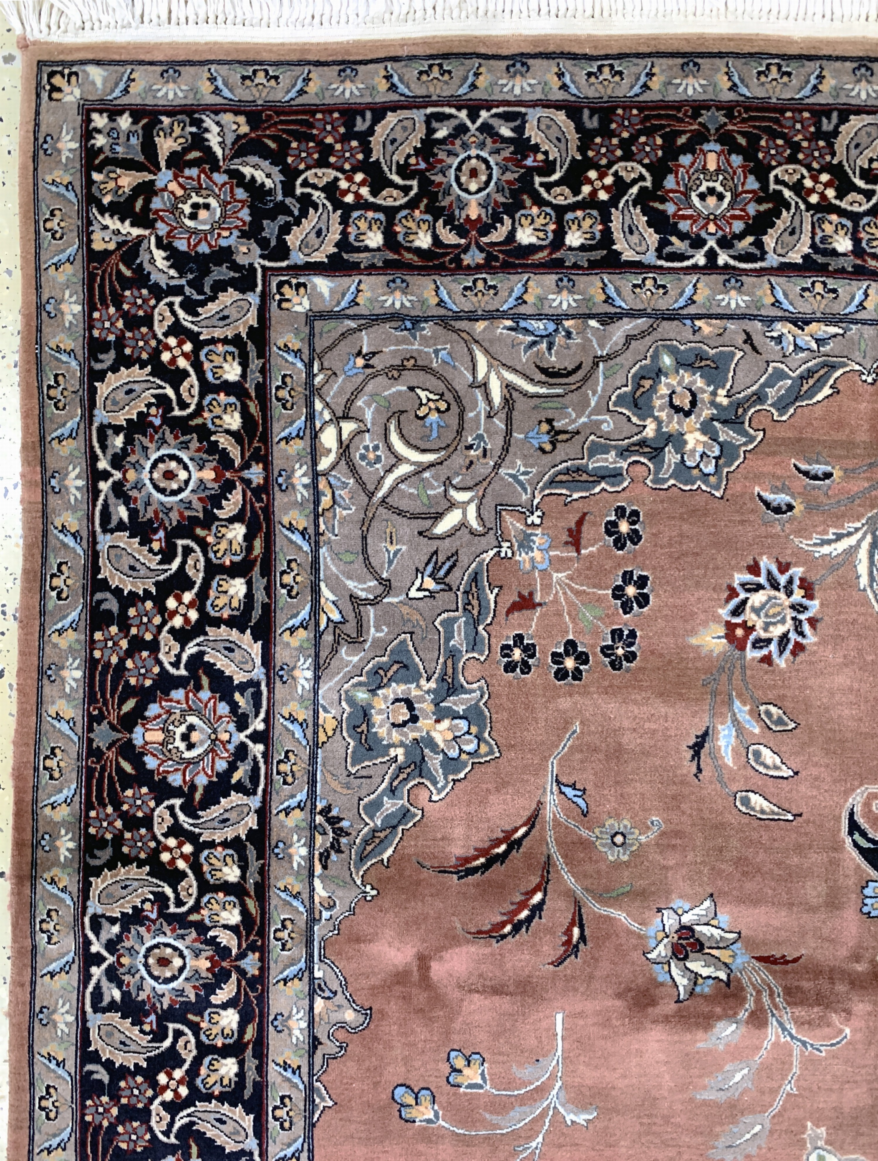 Detail e: Lahor Kork fein, Pakistan, Ende 20.Jhd, Korkwolle, ca. 285 x 185 cm, EHZ: 2