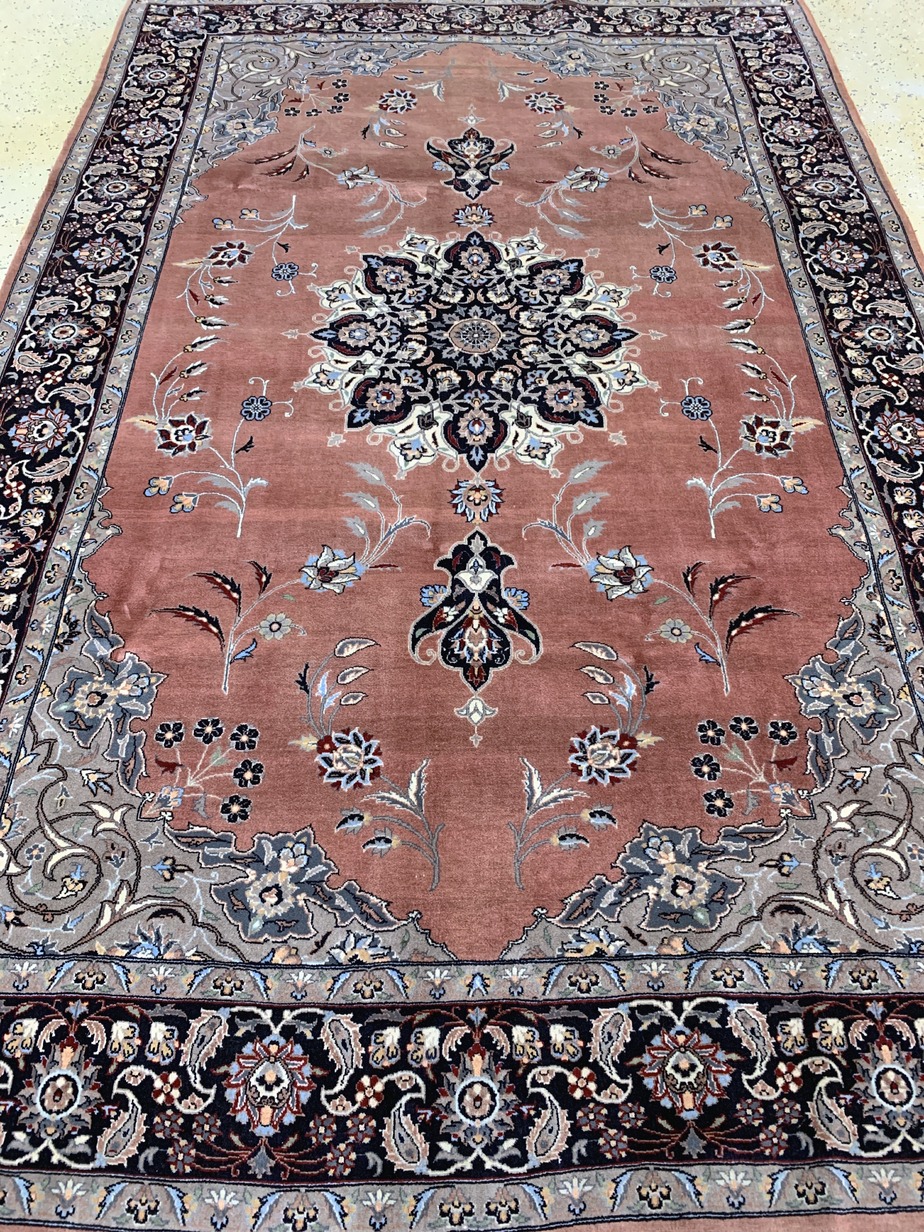 Detail g: Lahor Kork fein, Pakistan, Ende 20.Jhd, Korkwolle, ca. 285 x 185 cm, EHZ: 2
