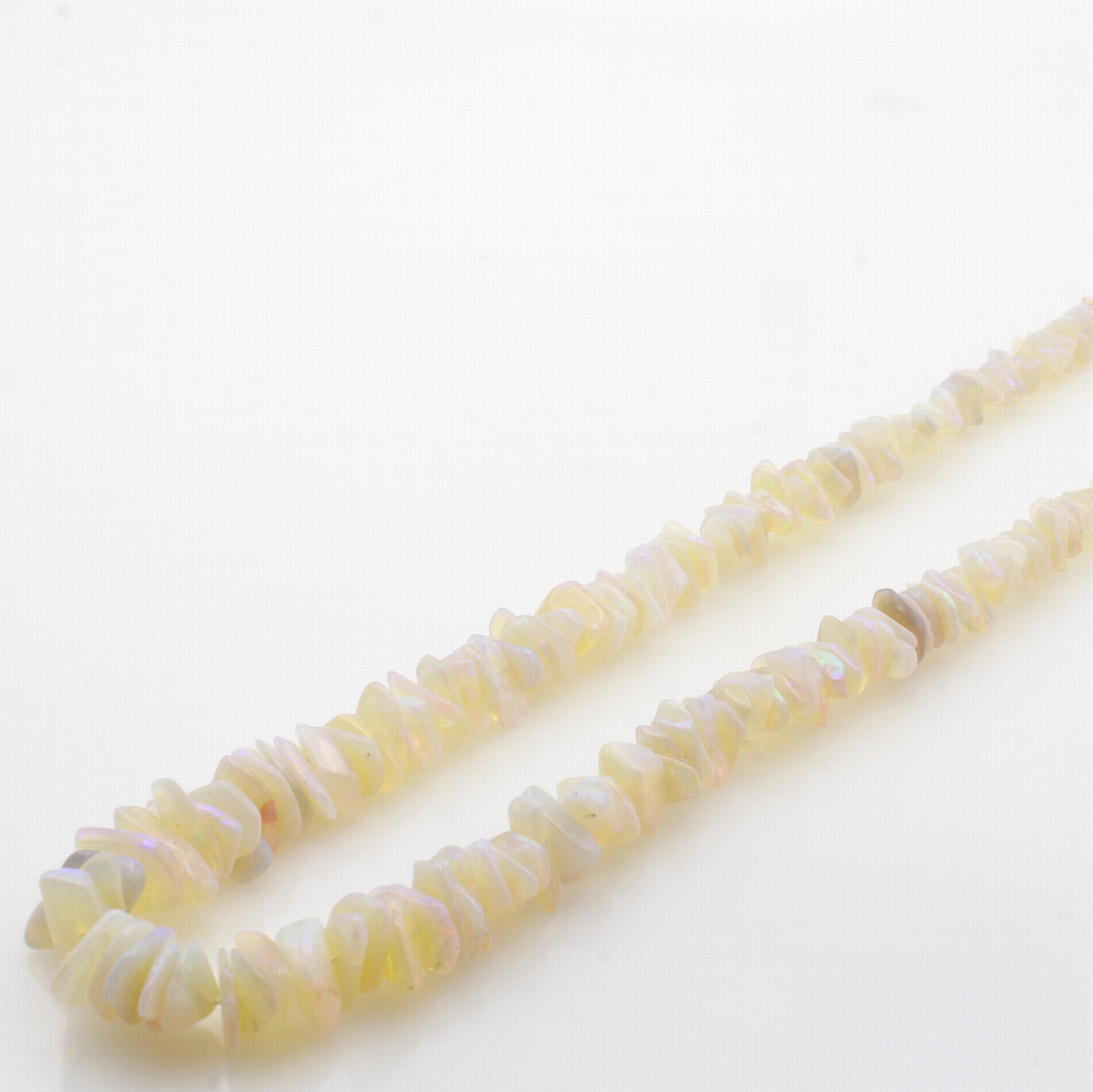 Image 27097254 - Opalkette, Magnetschl. 925er Silber, Opalsplitter, Herkunft: Australien (Coober Pedy), ...