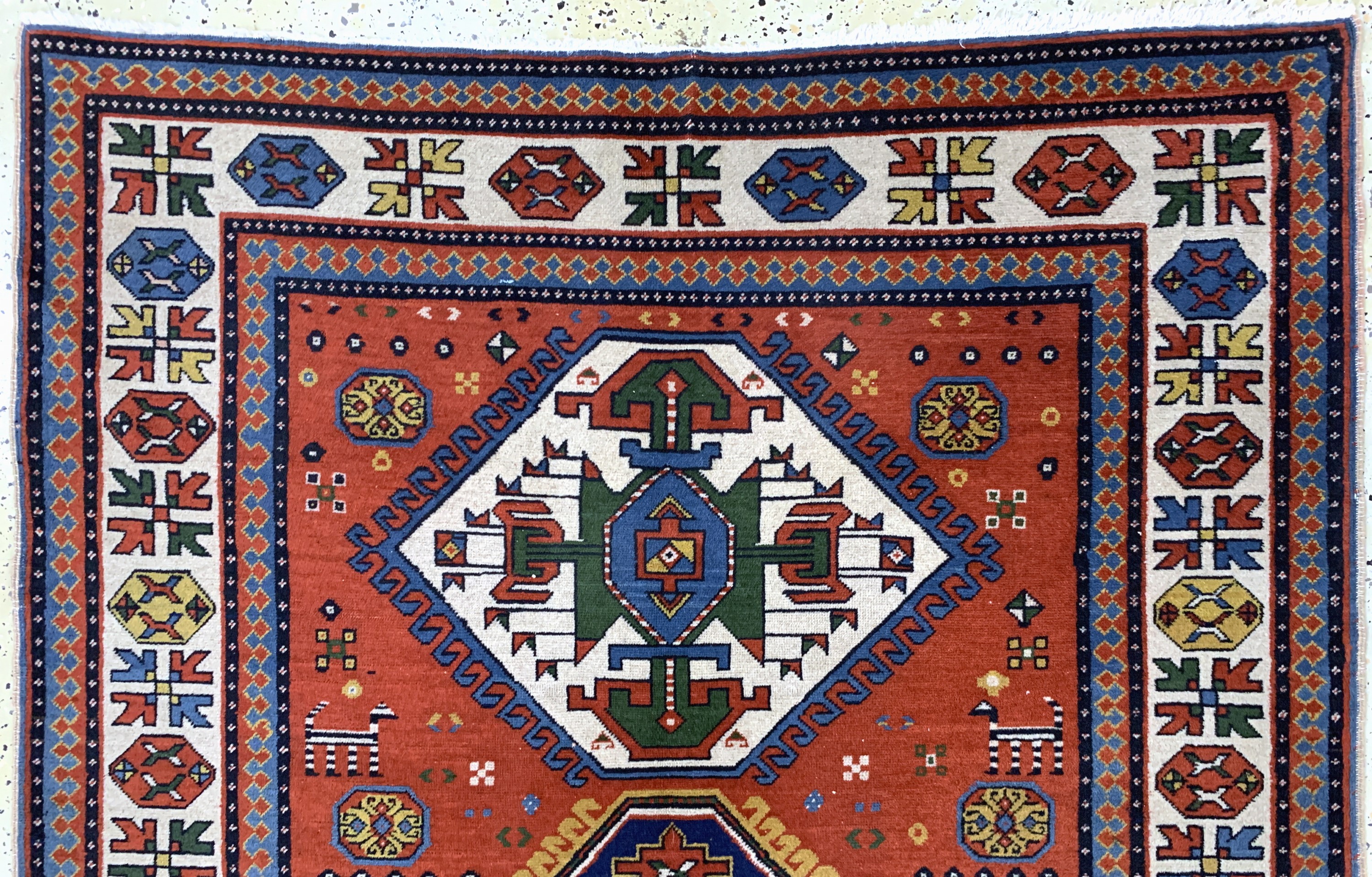 Detail d: Eriwan, Rußland, Mitte 20.Jhd, Wolle auf Baumwolle, ca. 215 x 140 cm, EHZ: 2
