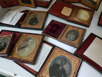 27097222d - Interessante Sammlung aus 15 Ferrotypien , Ambrotypien und Daguerrotypien, USA, 19. Jh. ...