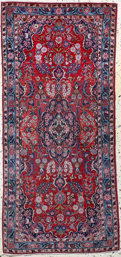 Image Keschan alt, Persien, ca. 50 Jahre, Wolle auf Baumwolle, ca. 135 x 60 cm Schätzpreis: ...
