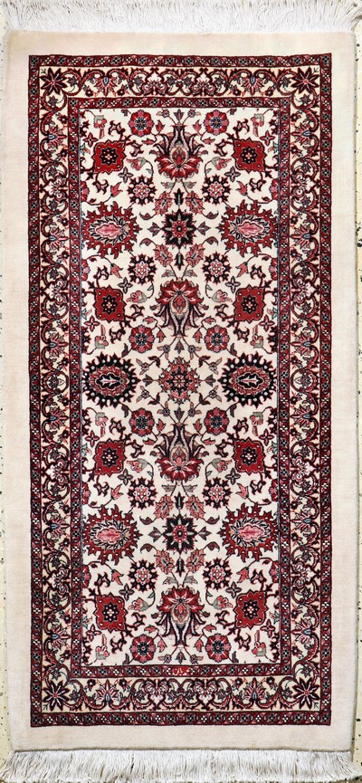 Image Bidjar Kork fein, Persien, Neuwertig, Korkwolle mit Seide, ca. 147 x 73 cm ...