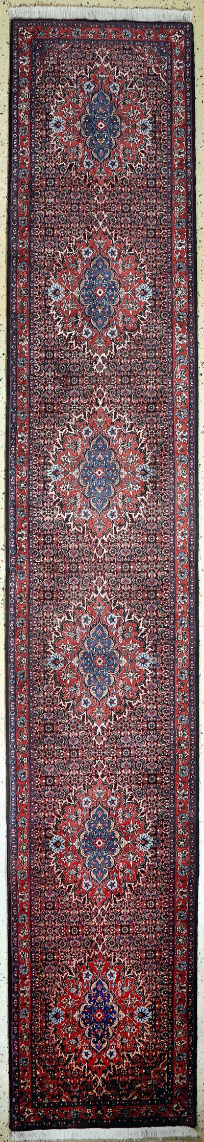 Image Bidjar Kork fein, Persien, Neuwertig, Korkwolle mit Seide, ca. 390 x 66 cm ...