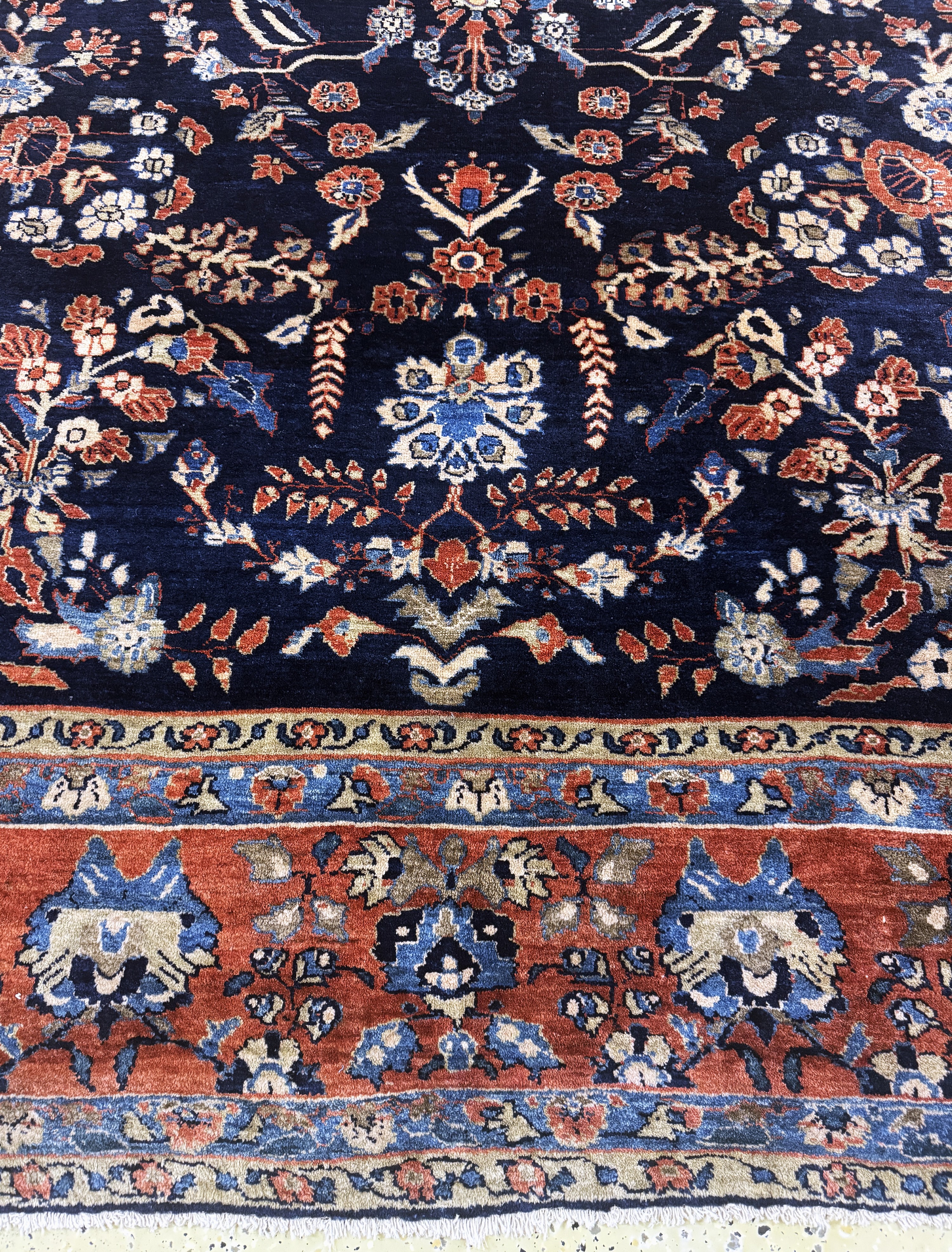 Detail b: Sarogh"Mohajeran"antik, Persien, um 1900, Wolle auf Baumwolle, ca. 360 x 275 cm, EHZ: 2