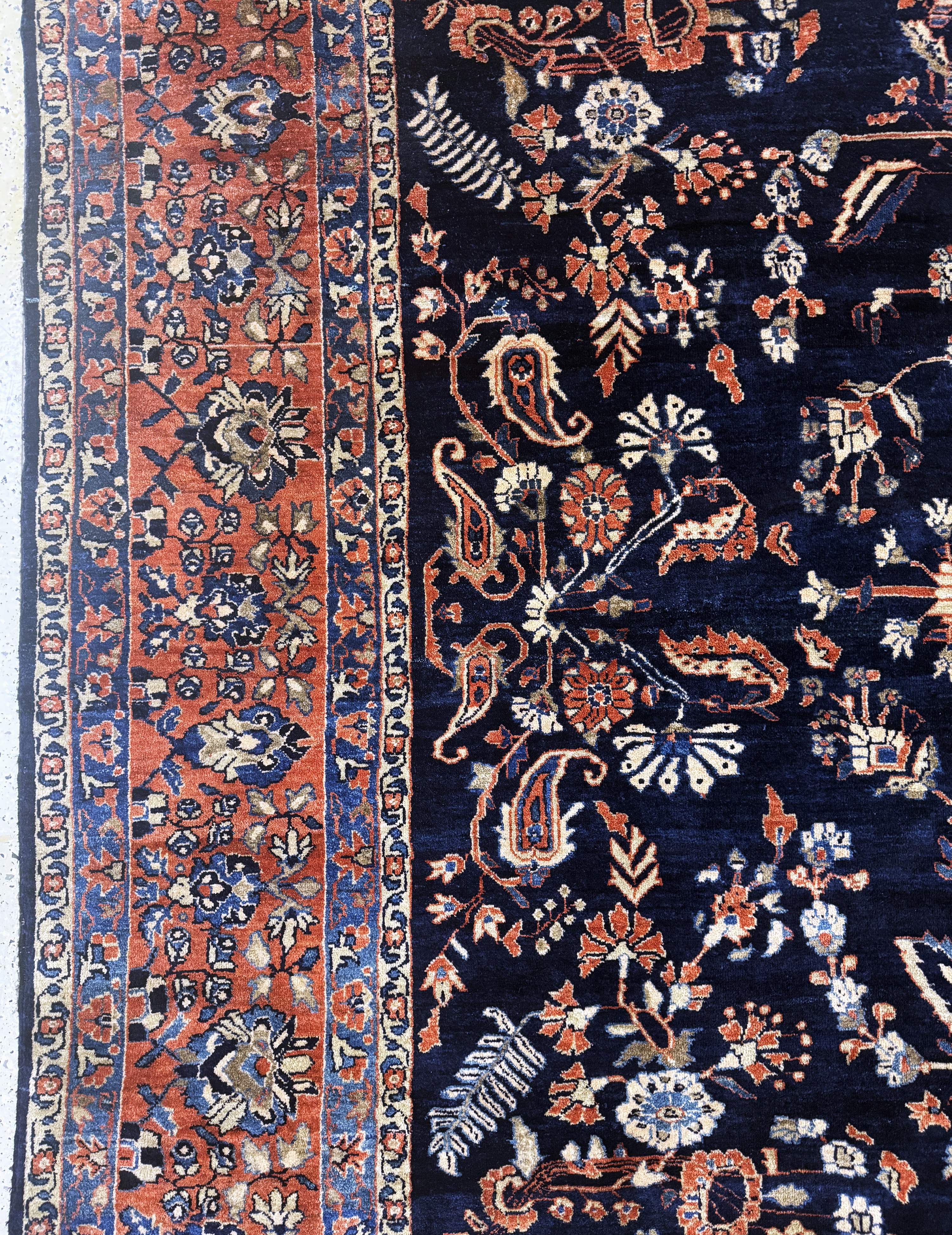 Detail d: Sarogh"Mohajeran"antik, Persien, um 1900, Wolle auf Baumwolle, ca. 360 x 275 cm, EHZ: 2