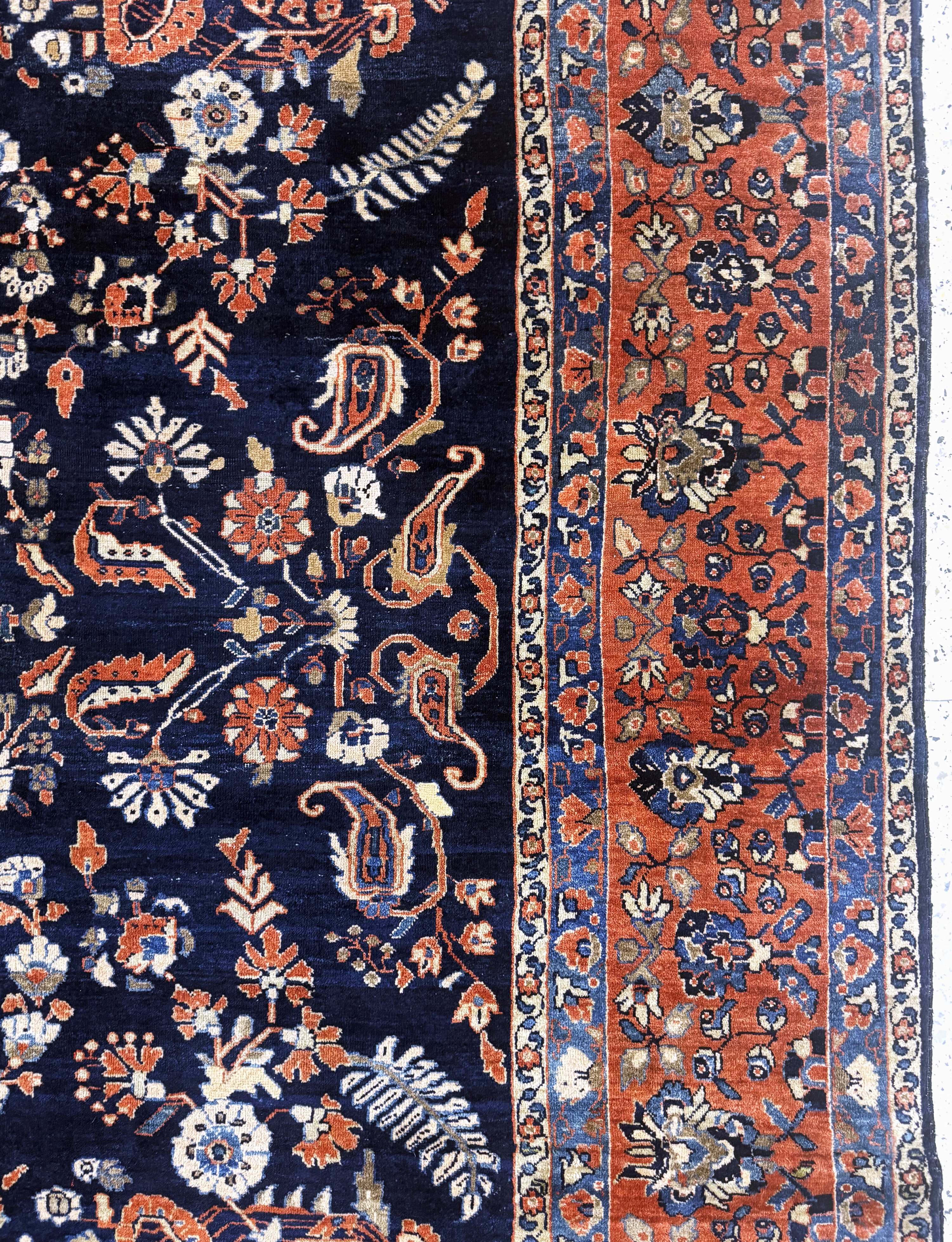 Detail f: Sarogh"Mohajeran"antik, Persien, um 1900, Wolle auf Baumwolle, ca. 360 x 275 cm, EHZ: 2