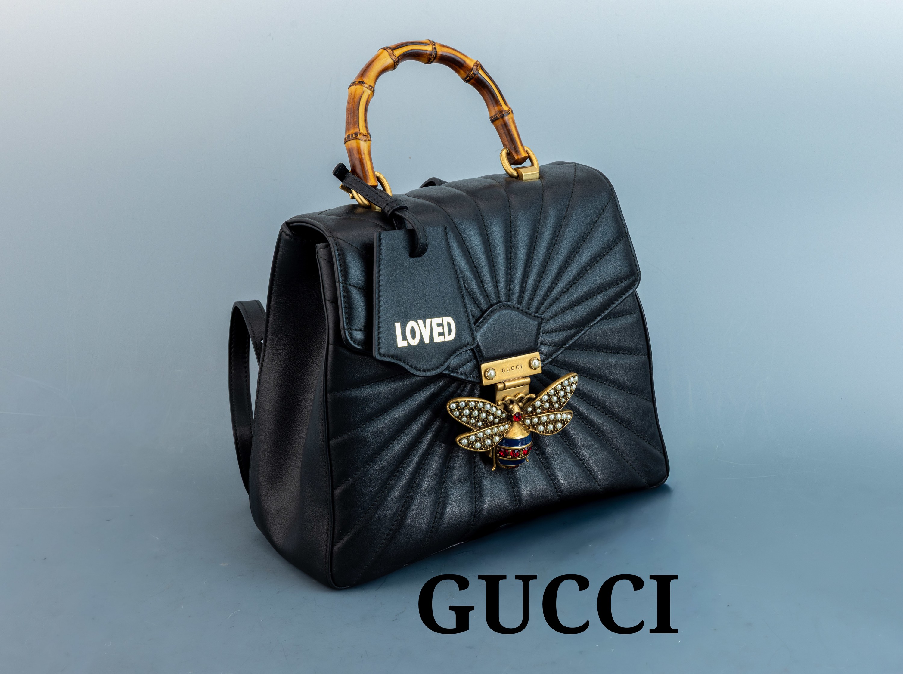 Image 27098680 - GUCCI Rucksack, ´Queen Margaret, Bamboo Trapuntata´, schwarzes Lammleder gesteppt, ...