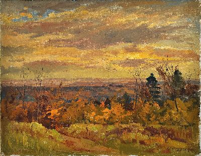 27098660k - Hermann Umgelter, 1891 Botnang-1962 Stuttgart , schwäbische Landschaft, ´Blick nach der ...