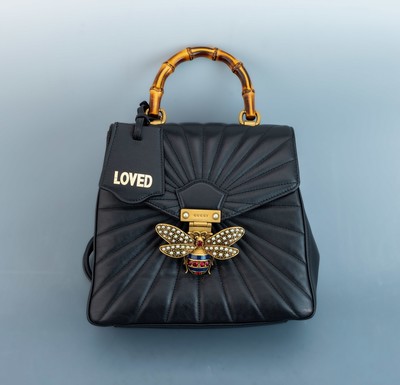 27098680a - GUCCI Rucksack, ´Queen Margaret, Bamboo Trapuntata´, schwarzes Lammleder gesteppt, ...
