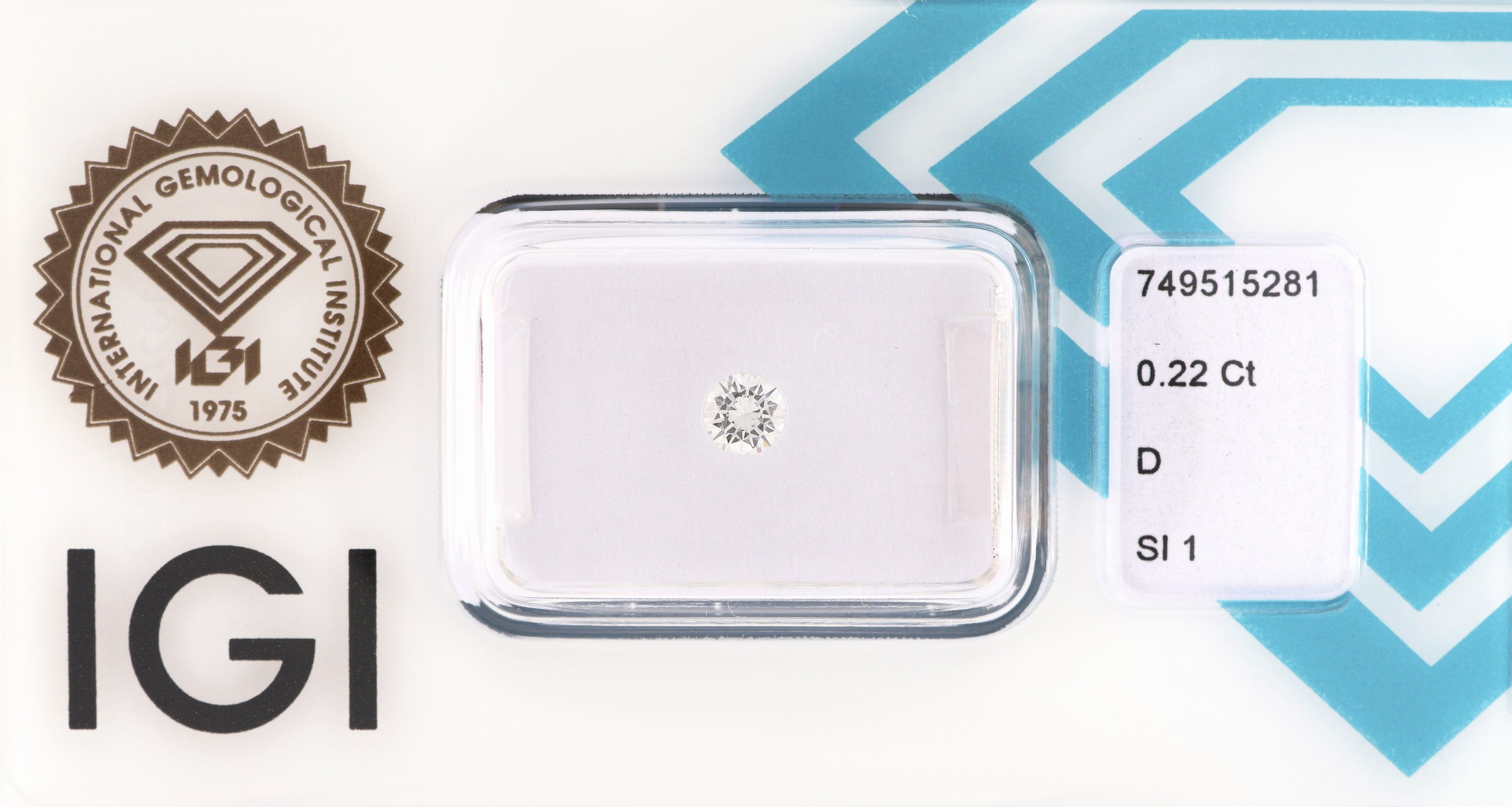 Image 27098763 - Loser Brillant, 0.22 ct hochfeines Weiß (D)/si1, eingeschweißt, IGI-Expertise anbei ...