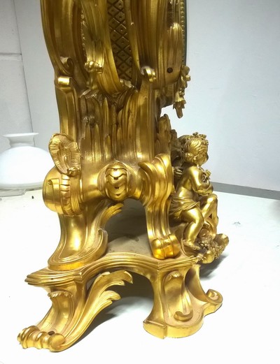 27098776a - Große prunkvolle Pendule, Frankreich um 1900 , reich verziertes Bronzegehäuse, ...