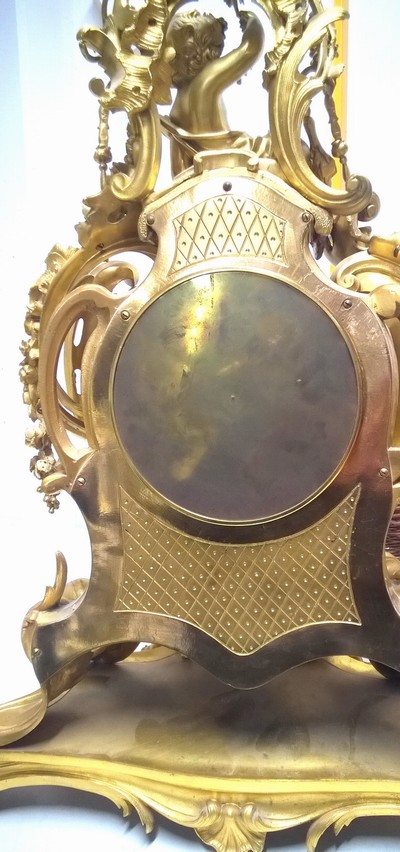 27098776b - Große prunkvolle Pendule, Frankreich um 1900 , reich verziertes Bronzegehäuse, ...