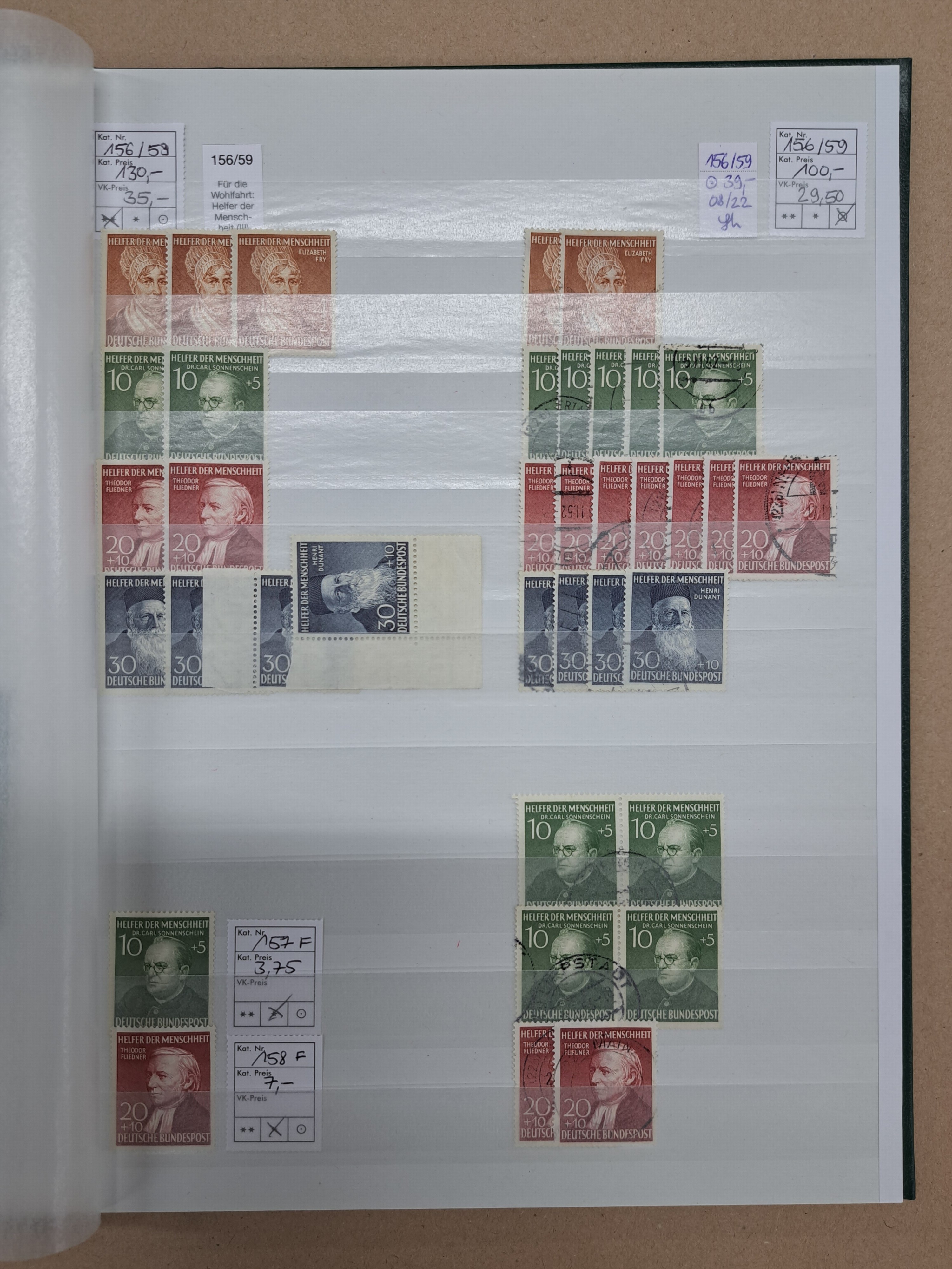 Detail f: Briefmarkenalbum, Bund, überwiegend postfrisch, mit Doubletten