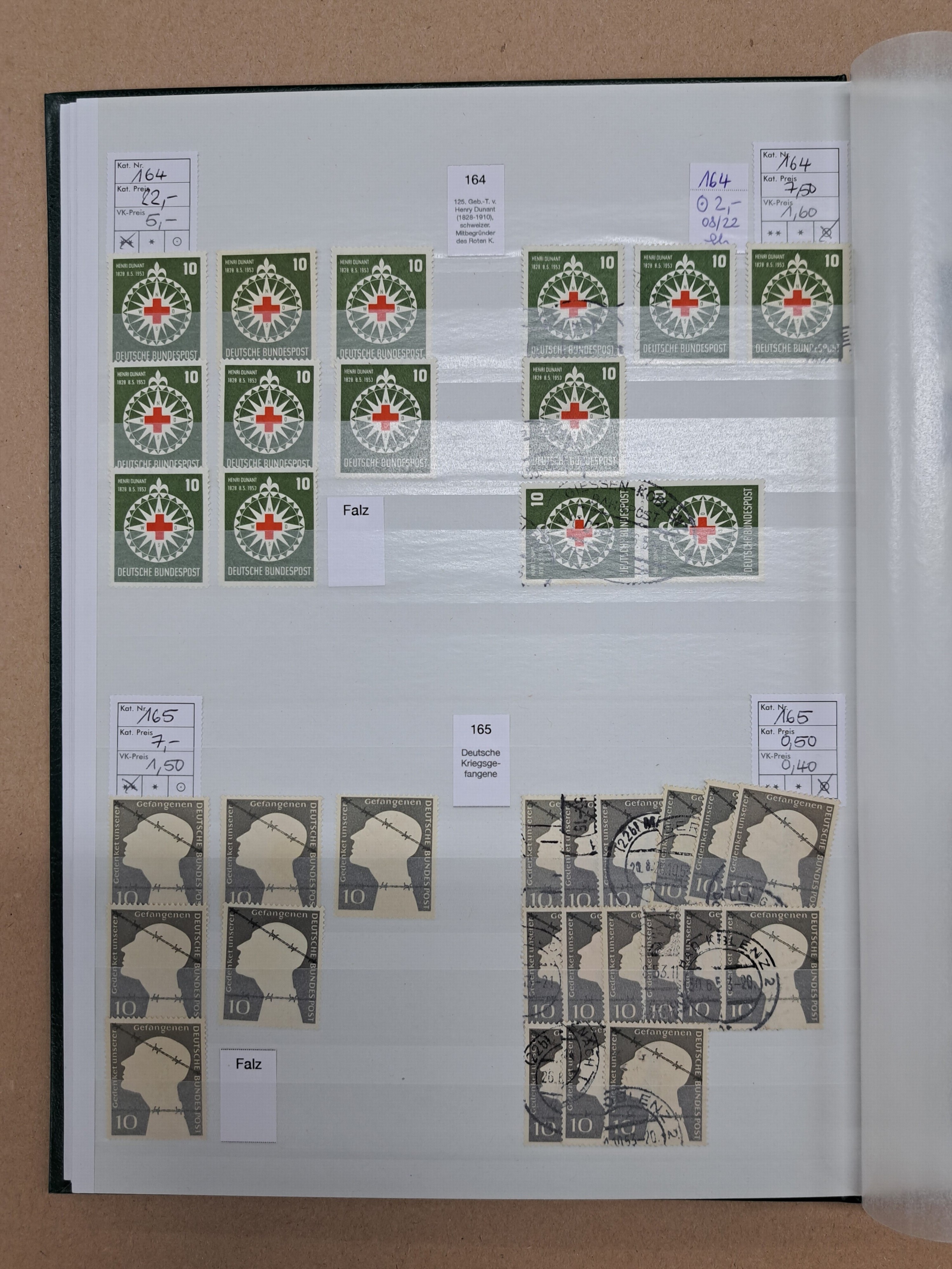 Detail i: Briefmarkenalbum, Bund, überwiegend postfrisch, mit Doubletten