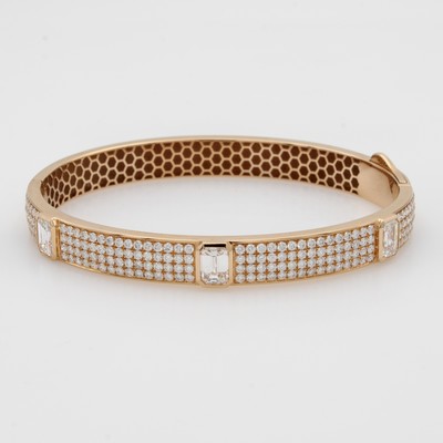 27099401a - Armreif mit Diamanten und Brillanten, RG 750/000, Brill. zus. ca. 2.15 ct u. Diam. im ...