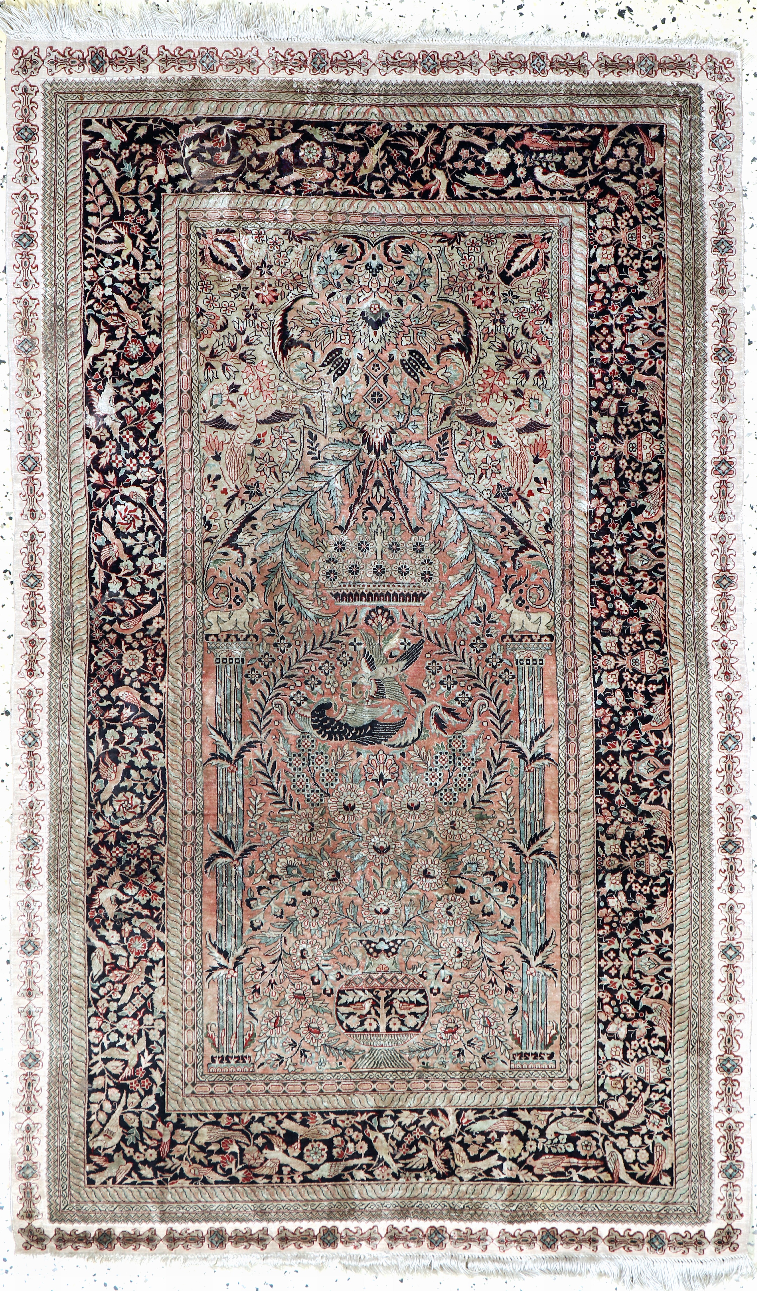 Image 27100865 - Hereke Seide fein, China, Ende 20.Jhd, reine Naturseide, ca. 153 x 94 cm, ca. 1,0 Mio. ...