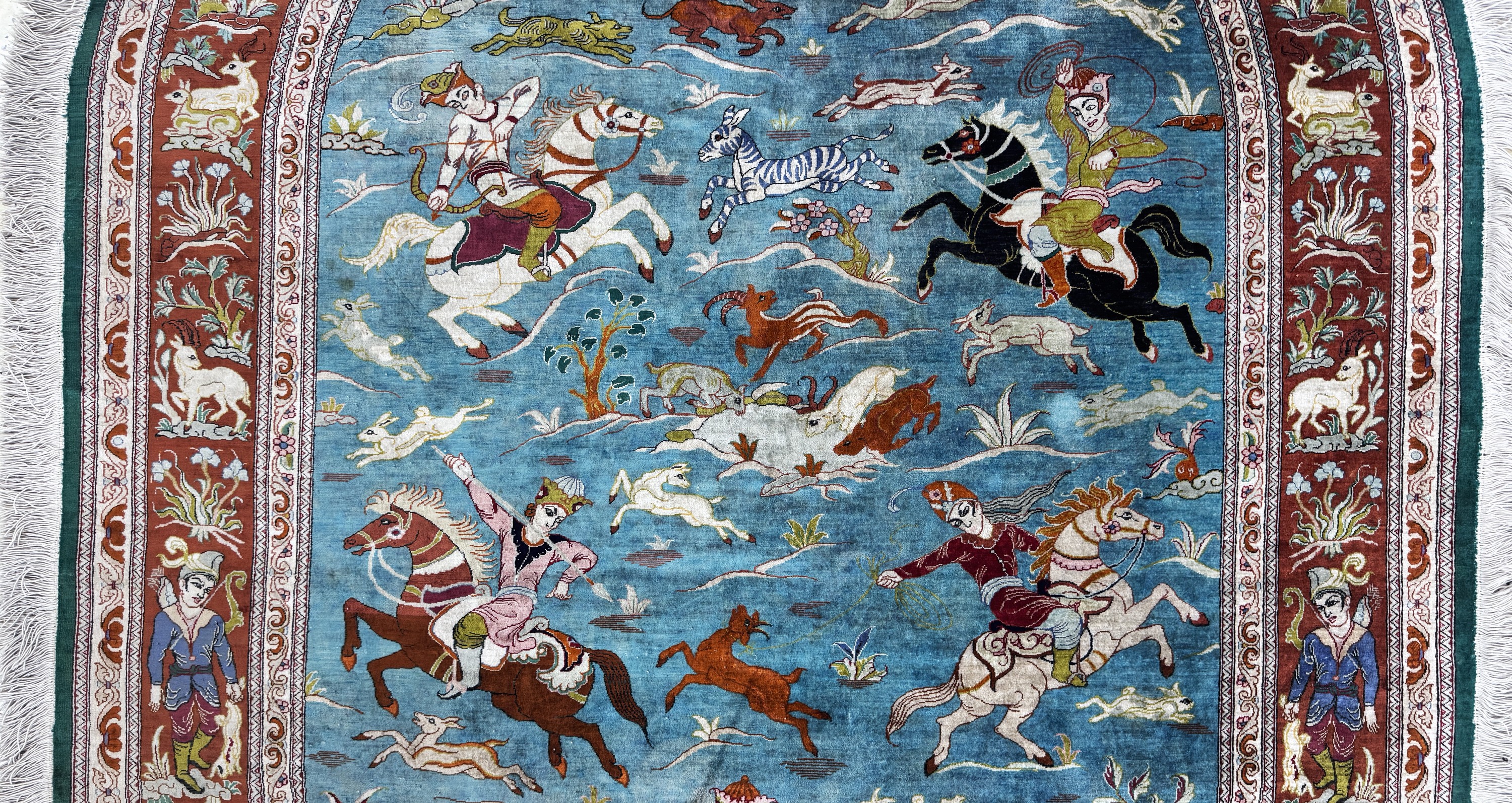 Detail c: Ghom Seide fein, Persien, Ende 20.Jhd, reine Naturseide, ca. 196 x 137 cm, EHZ: 2