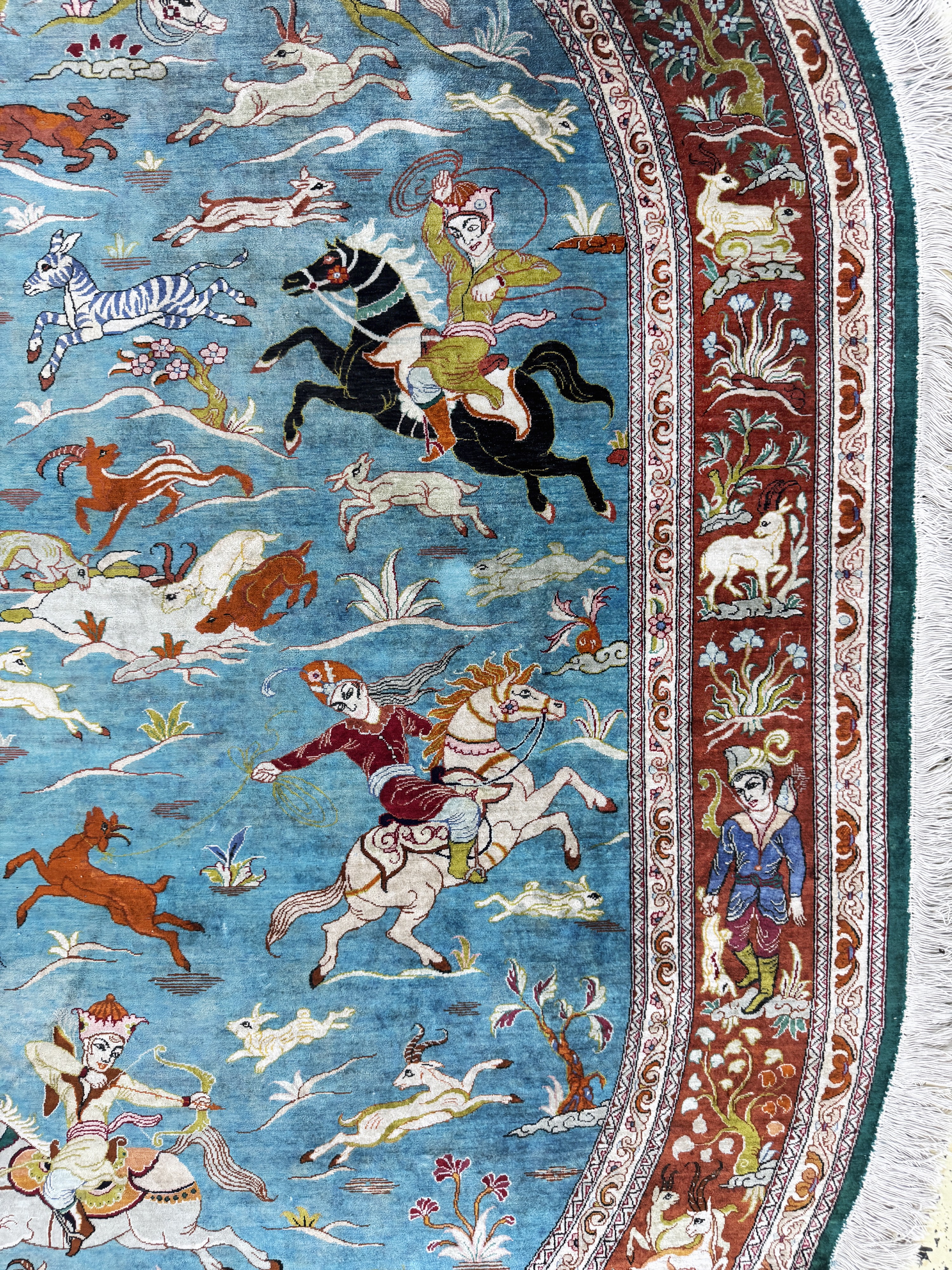Detail d: Ghom Seide fein, Persien, Ende 20.Jhd, reine Naturseide, ca. 196 x 137 cm, EHZ: 2