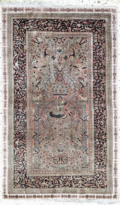 Image Hereke Seide fein, China, Ende 20.Jhd, reine Naturseide, ca. 153 x 94 cm, ca. 1,0 Mio. ...