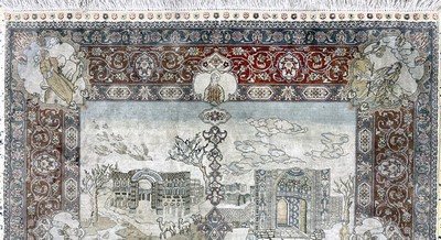 27100866a - Hereke Seide fein, China, Ende 20.Jhd, reine Naturseide, ca. 139 x 94 cm, ca. 1,0 Mio. ...