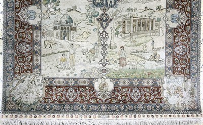 27100866b - Hereke Seide fein, China, Ende 20.Jhd, reine Naturseide, ca. 139 x 94 cm, ca. 1,0 Mio. ...