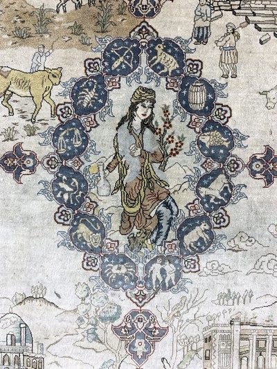27100866c - Hereke Seide fein, China, Ende 20.Jhd, reine Naturseide, ca. 139 x 94 cm, ca. 1,0 Mio. ...