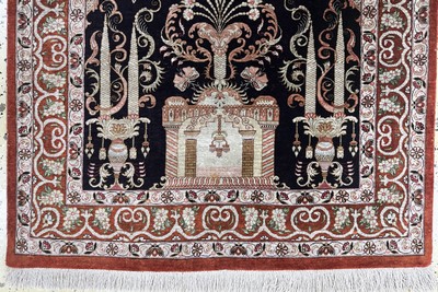 27100869b - Ghom Seide fein signiert, Persien, Ende 20.Jhd, reine Naturseide, ca. 124 x 79 cm, ...