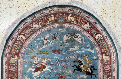 27100870a - Ghom Seide fein, Persien, Ende 20.Jhd, reine Naturseide, ca. 196 x 137 cm, EHZ: 2 ...
