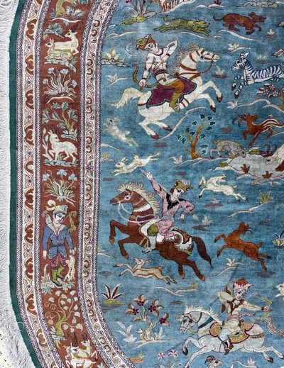 27100870e - Ghom Seide fein, Persien, Ende 20.Jhd, reine Naturseide, ca. 196 x 137 cm, EHZ: 2 ...