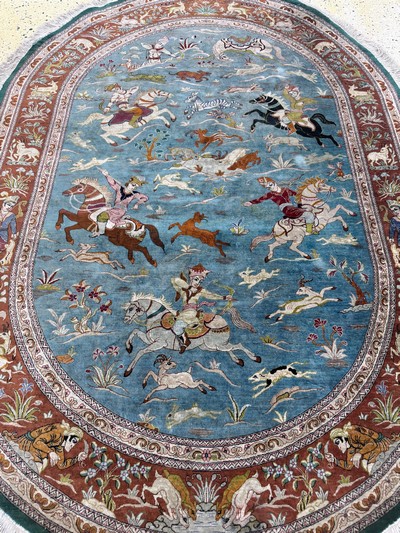 27100870f - Ghom Seide fein, Persien, Ende 20.Jhd, reine Naturseide, ca. 196 x 137 cm, EHZ: 2 ...