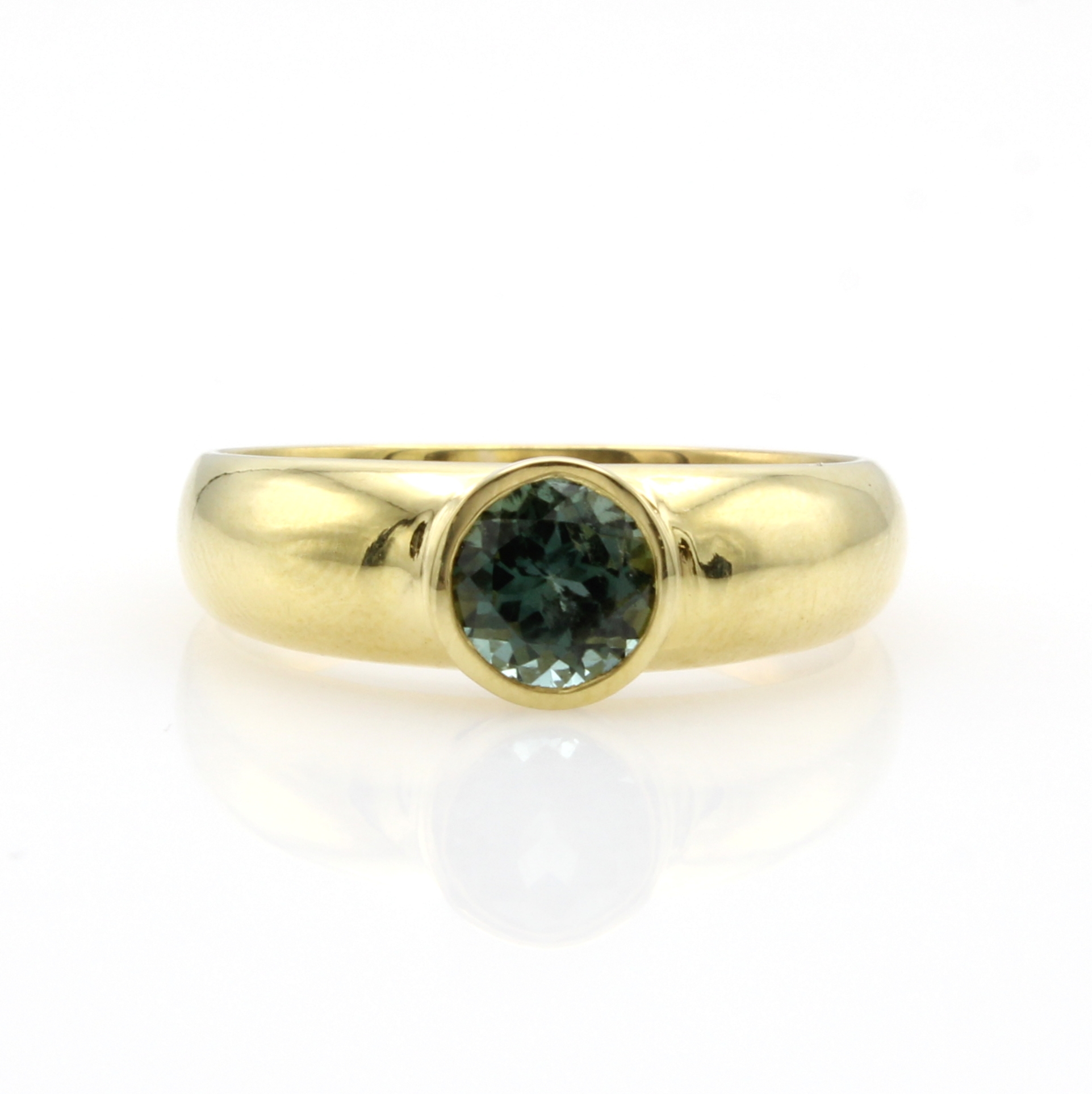 Image 27100997 - Ring mit Turmalin, GG 585/000, runder Turmalin ca. 1.01 ct, RW ca. 60 Schätzpreis: ...