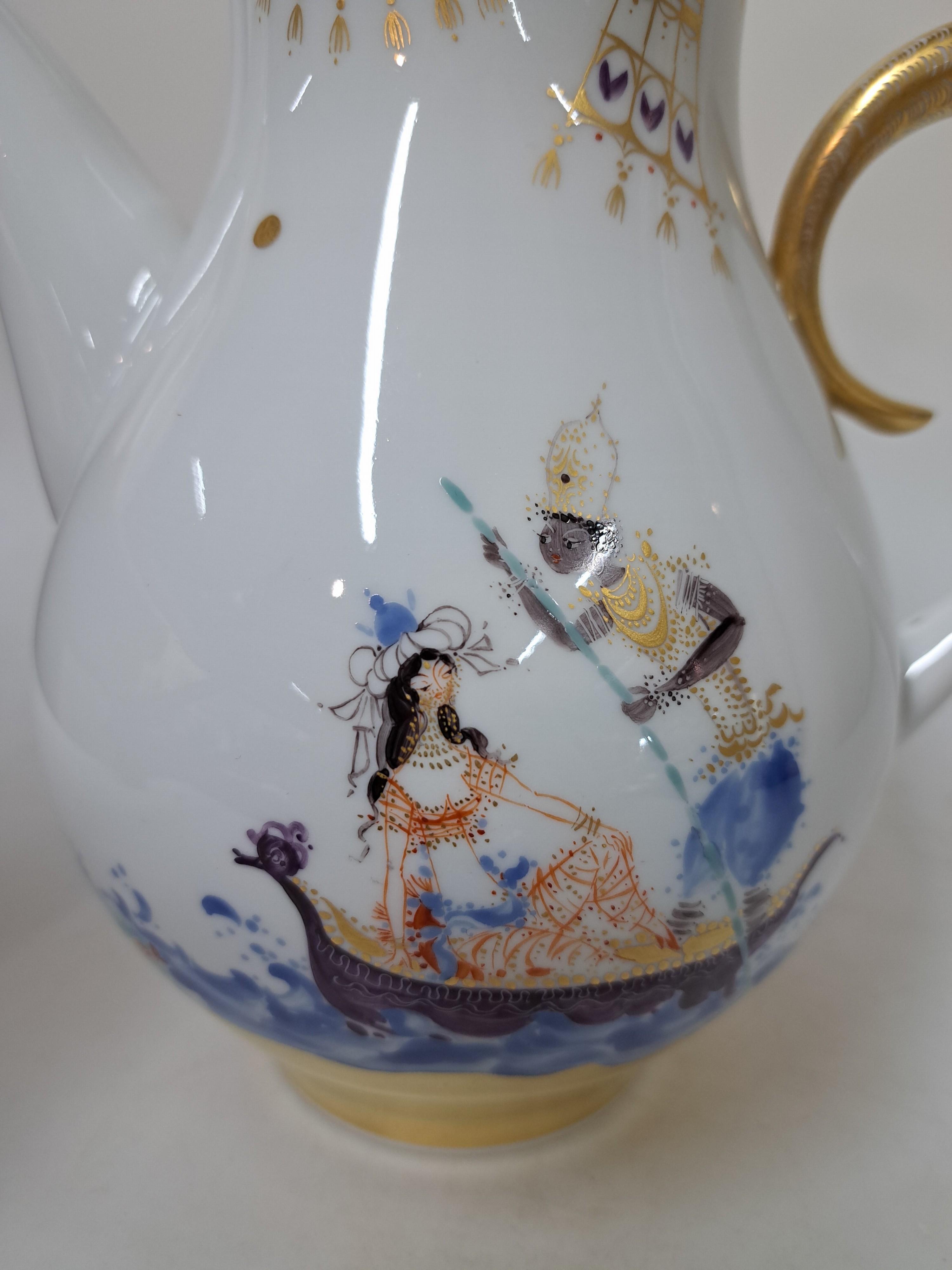 Detail a: Kaffeeservice 1001 Nacht, Meissen, Entw. 1966/67, Modell Ludwig Zepner, Form Großer Ausschnitt, Entwurf Heinz Werner und Peter Strang, Porzellan, ...