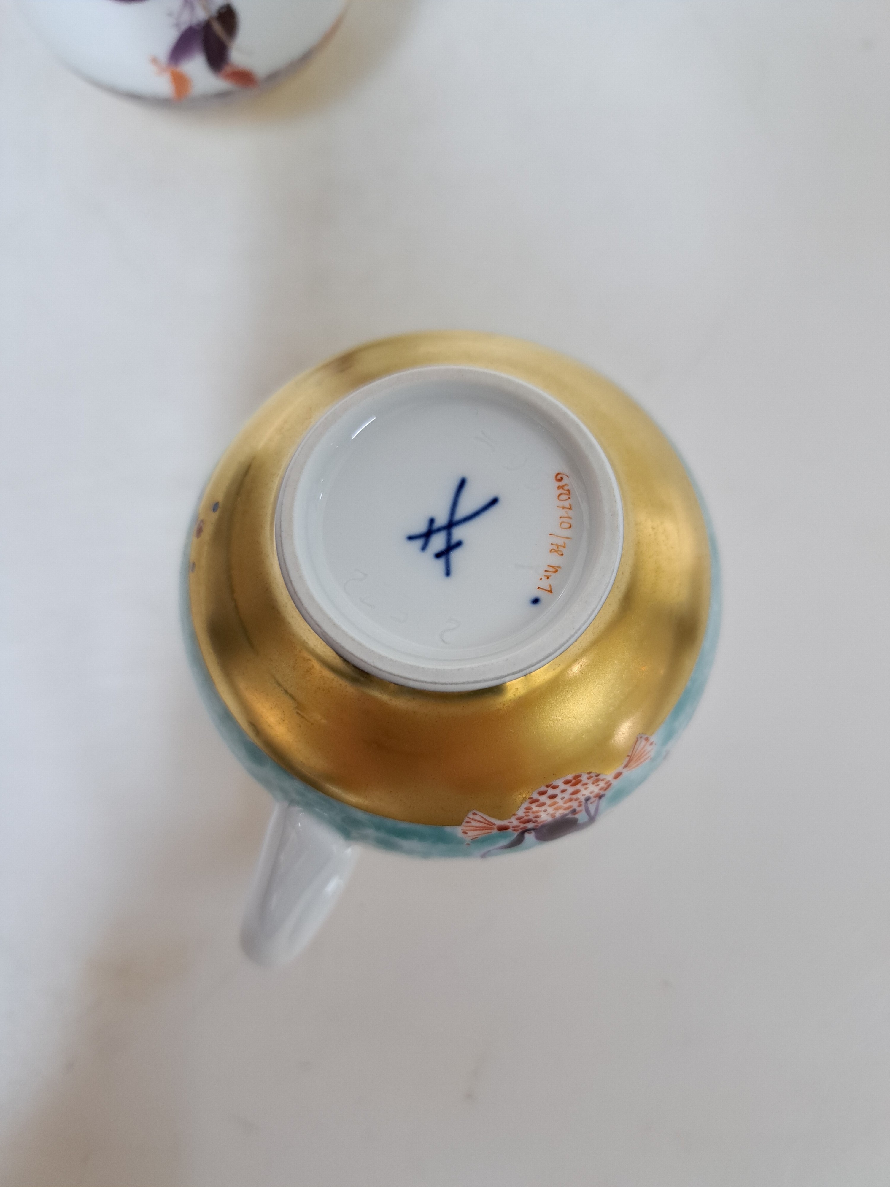 Detail k: Kaffeeservice 1001 Nacht, Meissen, Entw. 1966/67, Modell Ludwig Zepner, Form Großer Ausschnitt, Entwurf Heinz Werner und Peter Strang, Porzellan, ...