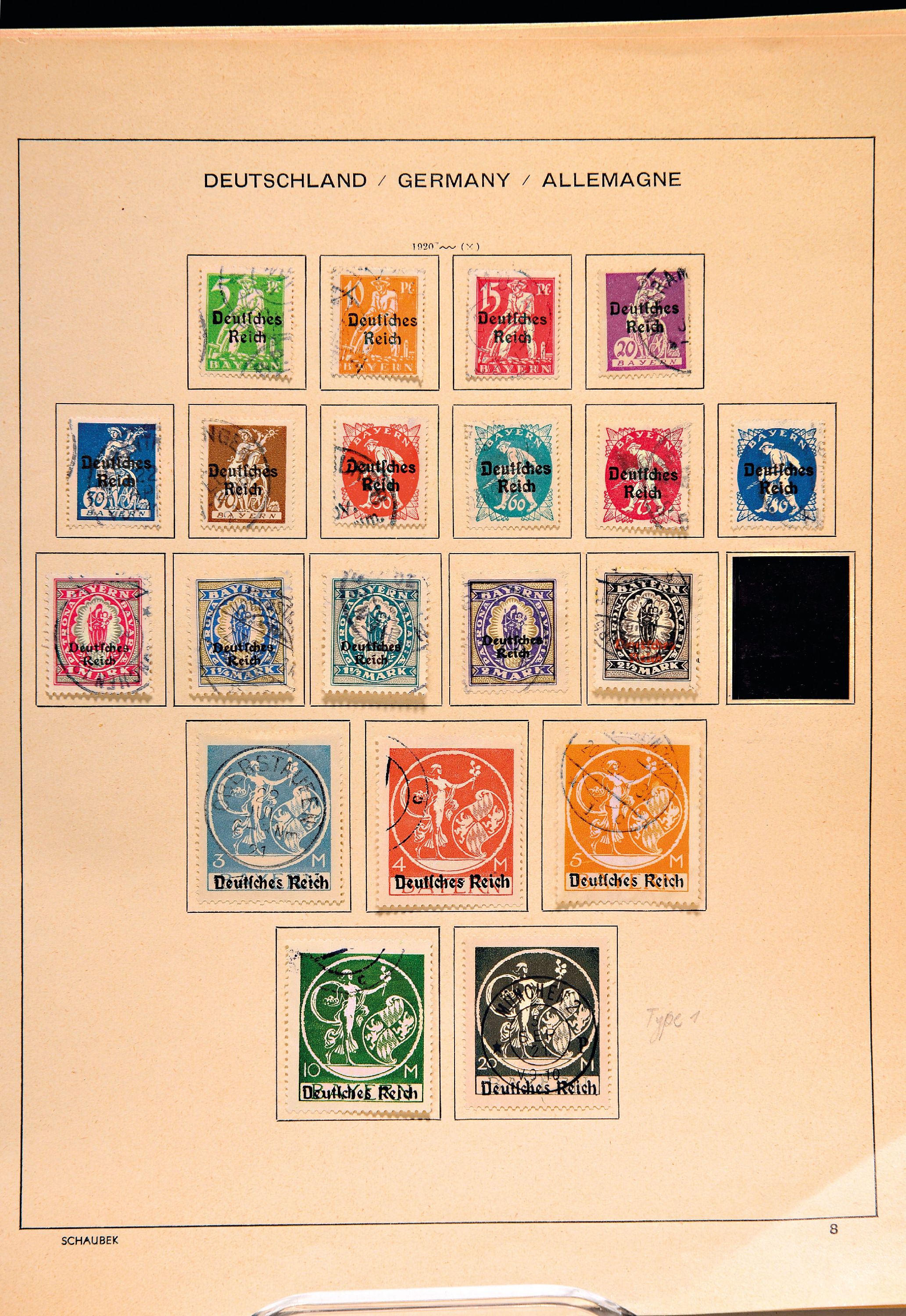 Image 27101038 - Briefmarkensammlung Deutsches Reich 1872-1924 , einige Werte 11 28 fehlen, sonst ...