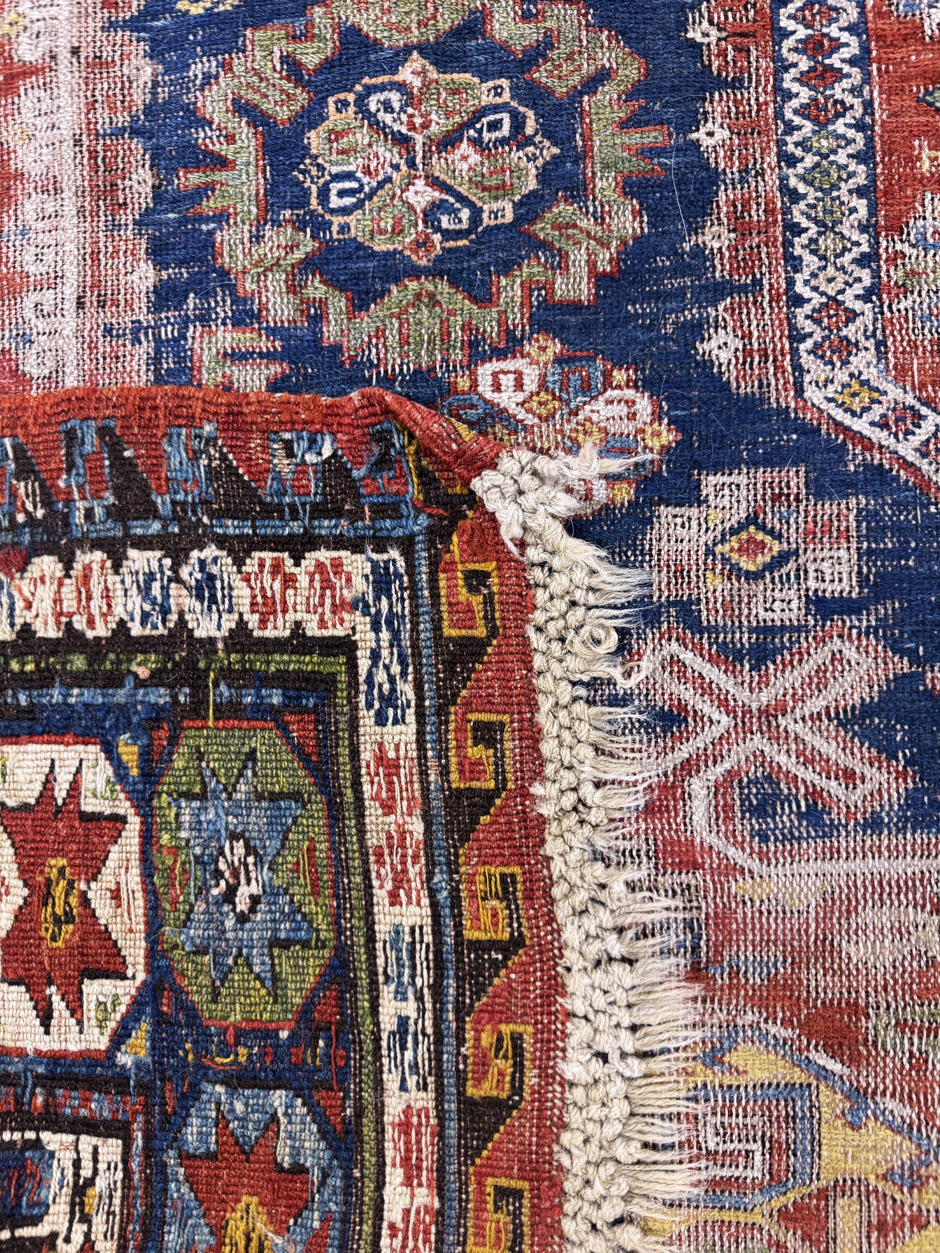 Detail h: Antiker Sumakh, Kaukasus, 19.Jhd, Wolle aufWolle, ca. 320 x 210 cm, EHZ: 3-4