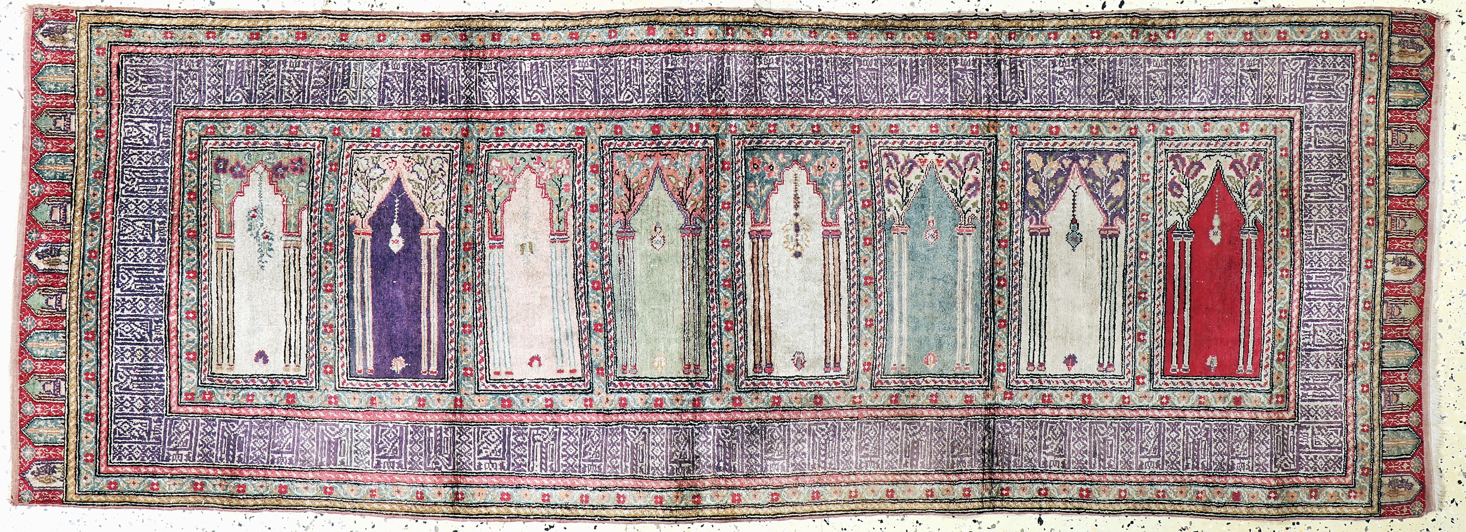 Image 27101049 - Kayseri´Saf´Flosch, Türkei, Mitte 20.Jhd, merzerisierte Baumwolle, ca. 235 x 84 cm, ...