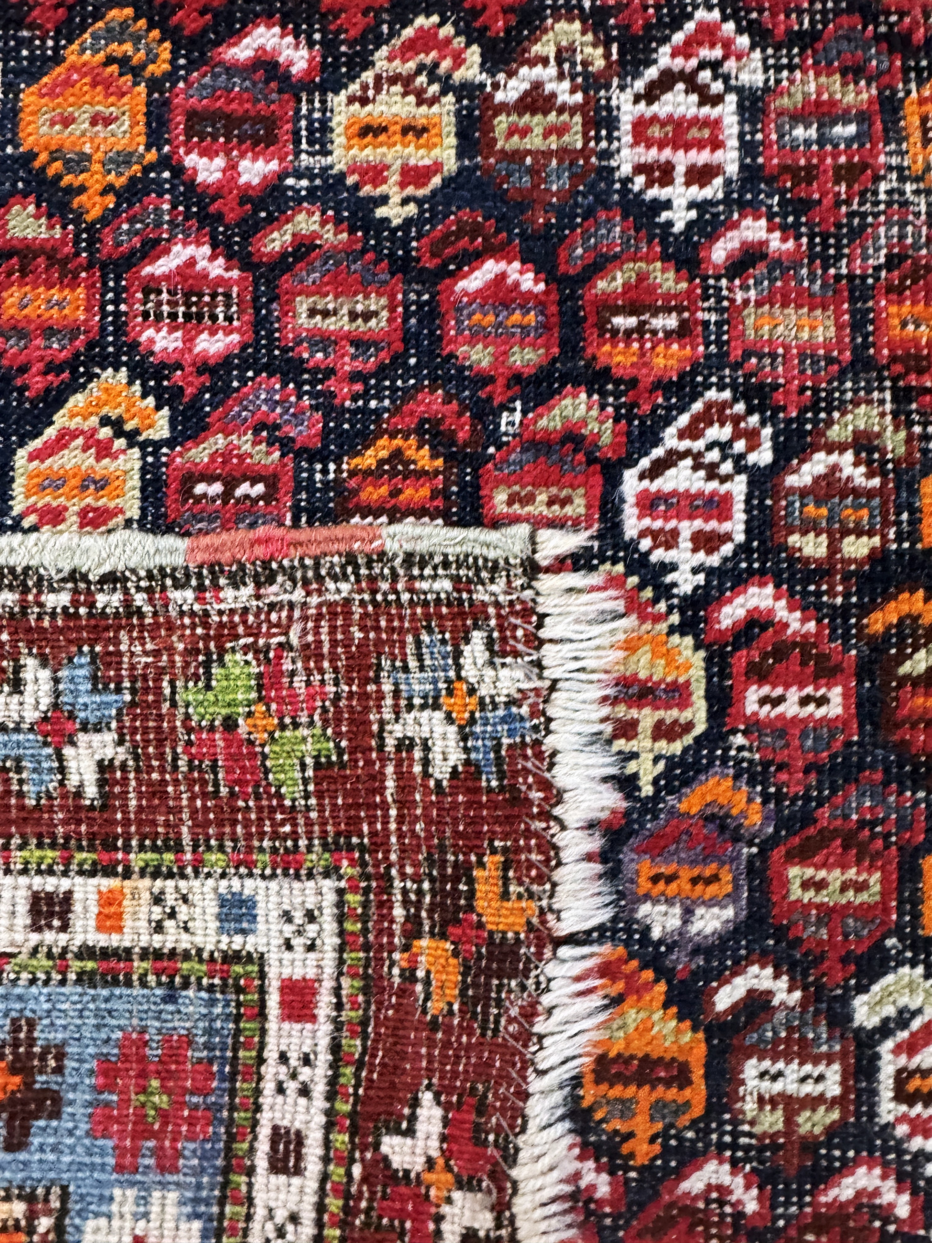 Detail f: Antiker Kazak, Kaukasus, 19.Jhd, Wolle auf Wolle, ca. 224 x 98 cm, EHZ: 3-4