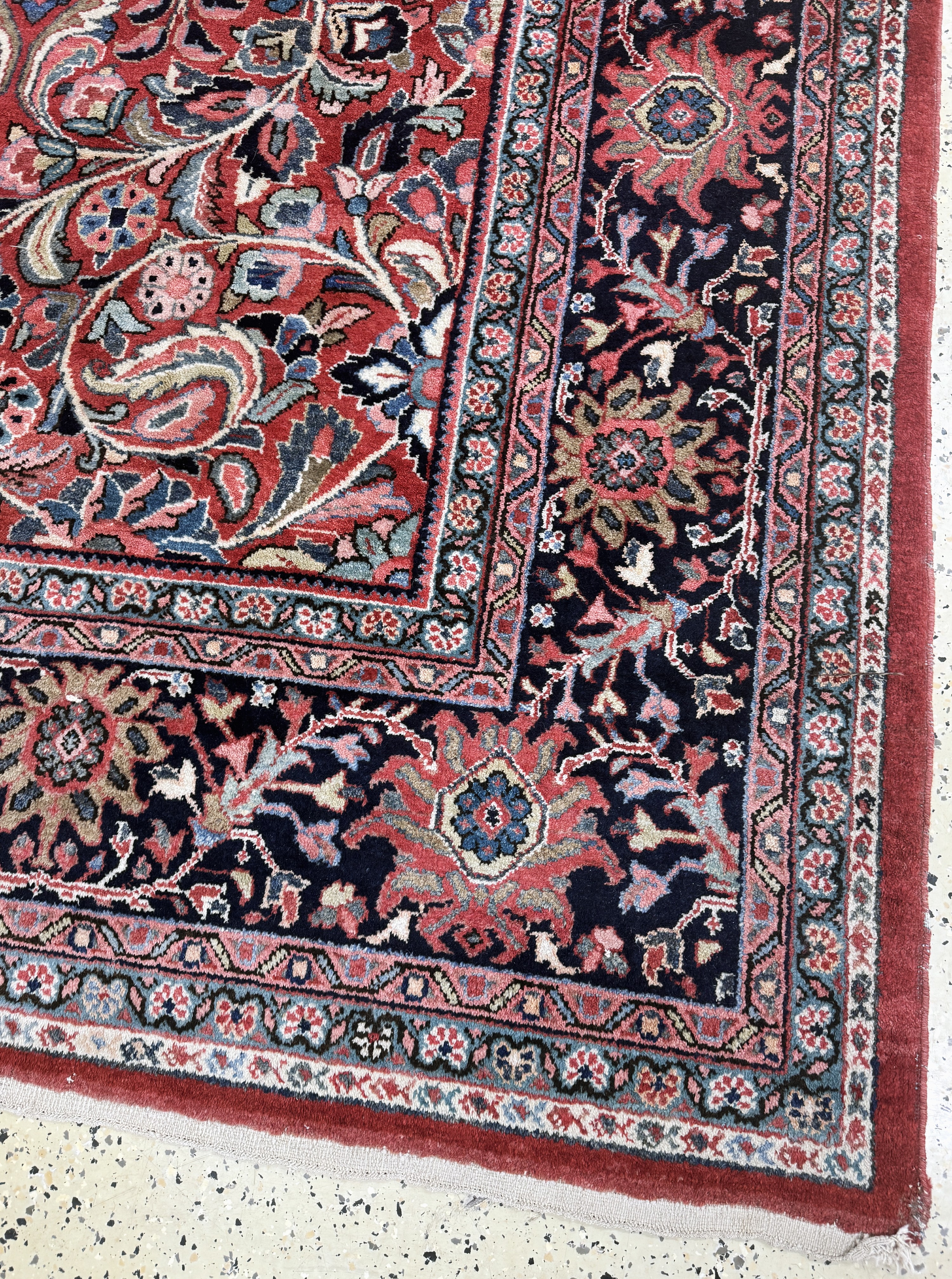 Detail a: Sarogh Mahal, Persien, Anfang 20.Jhd, Wolleauf Baumwolle, ca. 420 x 320 cm, EHZ: 2